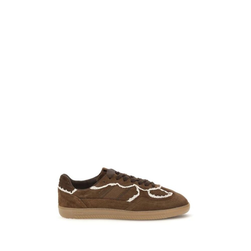 Alohas Brown Suede Leather Low Top Women's Sneakers